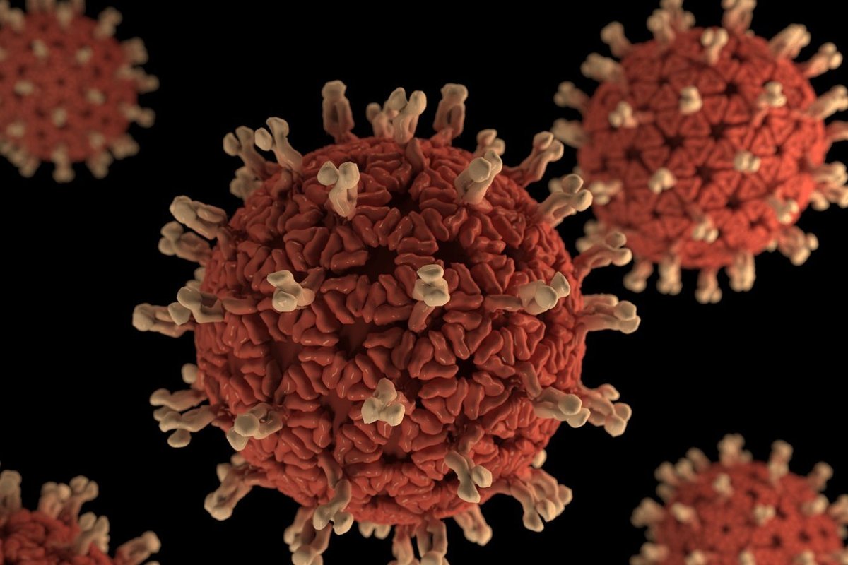 Вирус коронавирус под микроскопом