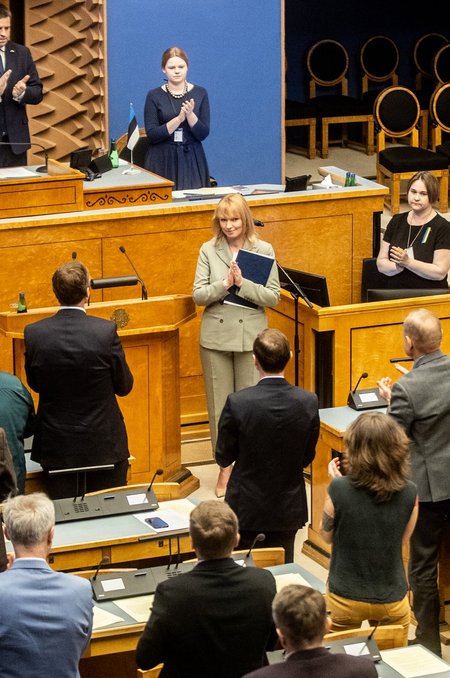 Ukraina parlaminedisaadiksaadik Olena Šuljak esineb riigikogus