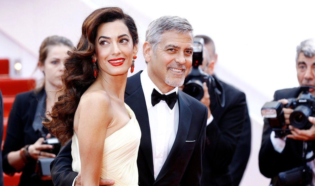 CANNES, FRANCE - MAY 12: Actor George Clooney and his wife Amal Alamuddin Clooney attend the 'Money Monster' premiere during the