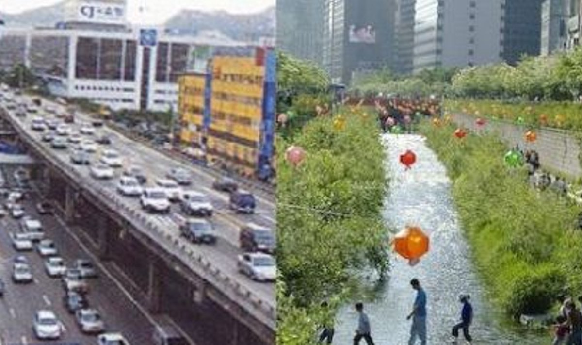 Souli liikluskaos enne ja pärast otsuse langetamist