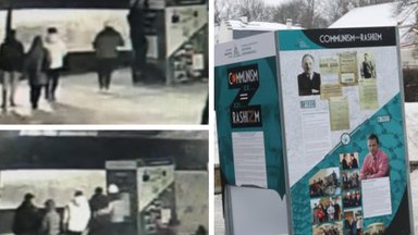 VIDEO ja FOTOD| Ukraina-teemalisel fotonäitusel lõhuti tahvel. Näituse korraldaja sõnutsi on midagi sarnast juhtunud varemgi