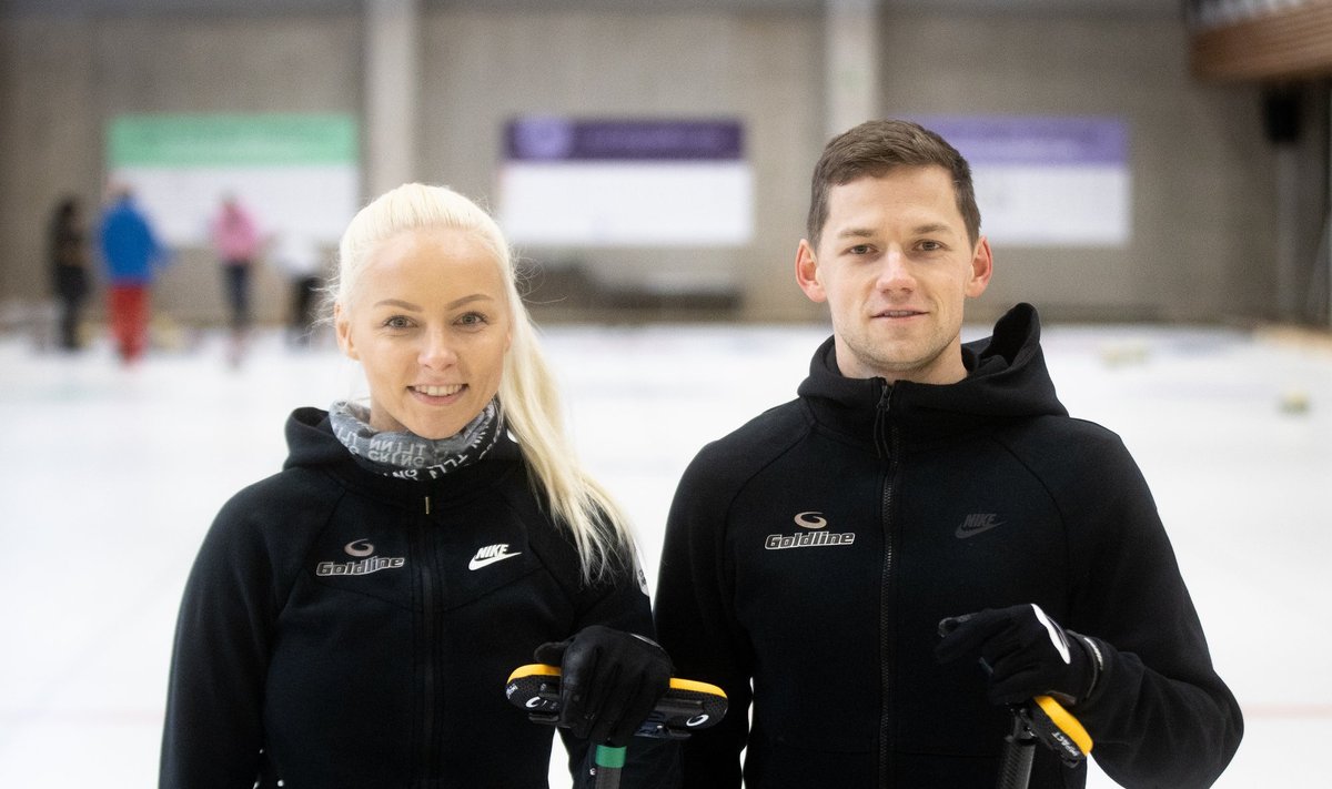 Marie Kaldvee ja Harri Lille treening Tondiraba jäähallis