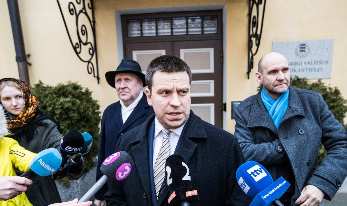 Mart Helme, Jüri Ratas ja Helir-Valdor Seeder
