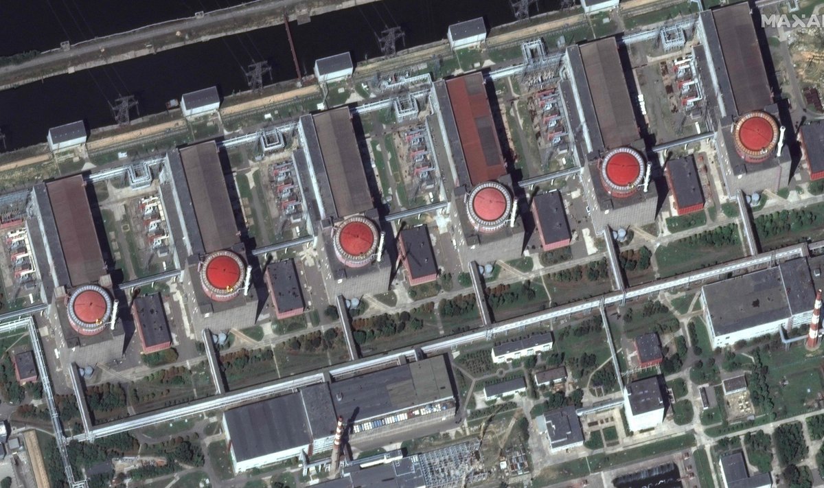 Satelliidipilt Zaporižžja tuumajaamast, kus Ukraina teatel on oht Venemaa terroriaktiks.