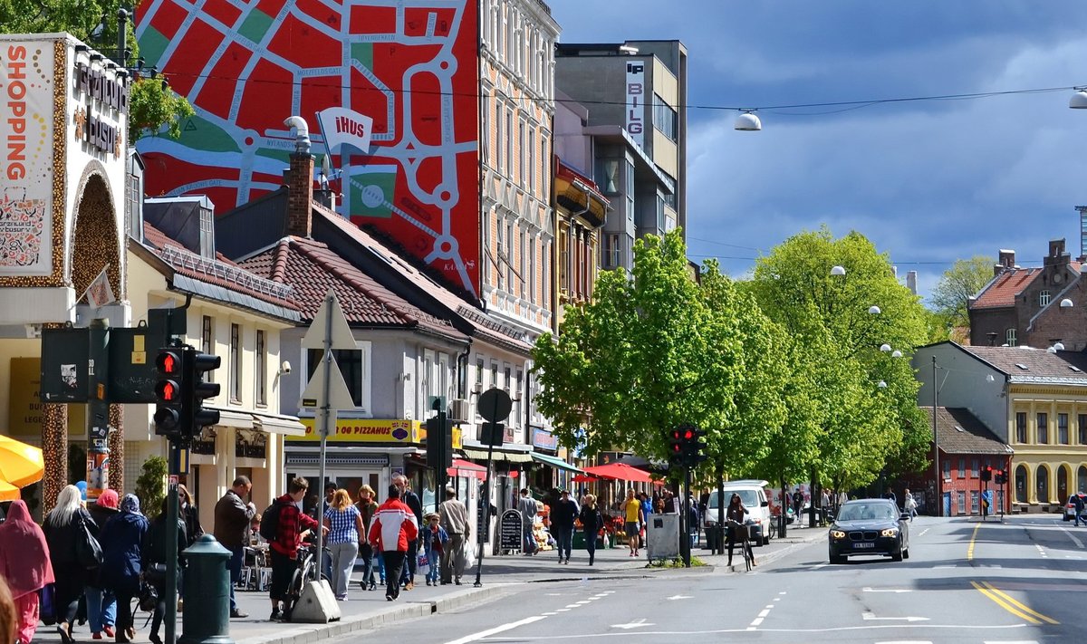 Rohelus Oslo linnatänaval.