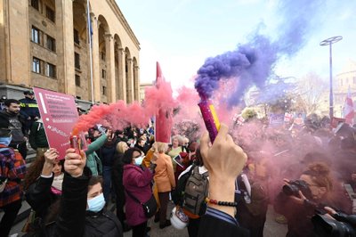 Митинг в Тбилиси, 8 марта