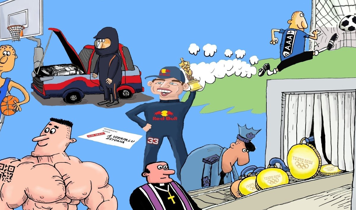 Spordiaasta karikatuurides
