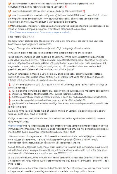 Postitus, mis paneb inimesi uskuma, et vaktsiinis olevad abiained on kahjulikud. Tegelikult on need osa paljudest igapäevatoitudest.