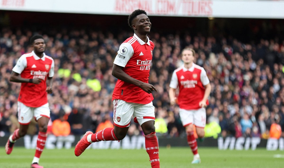 Arsenali kasuks kaks väravat löönud Bukayo Saka.