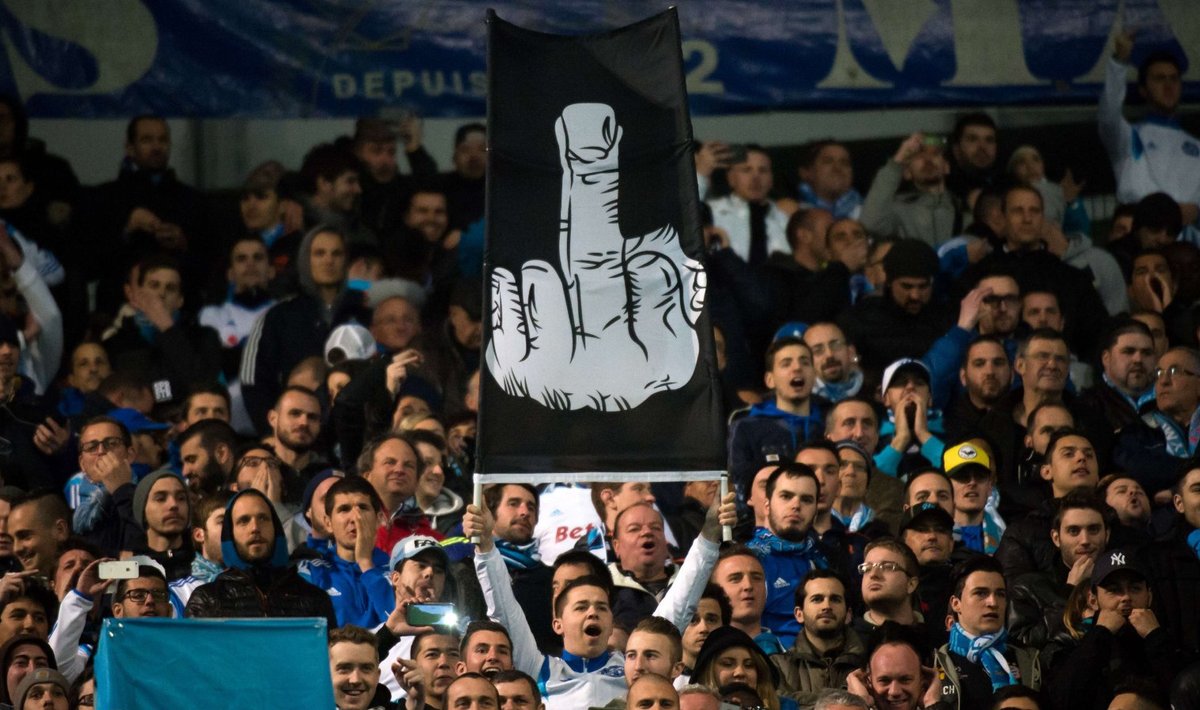Marseille' fännid PSG mängul.