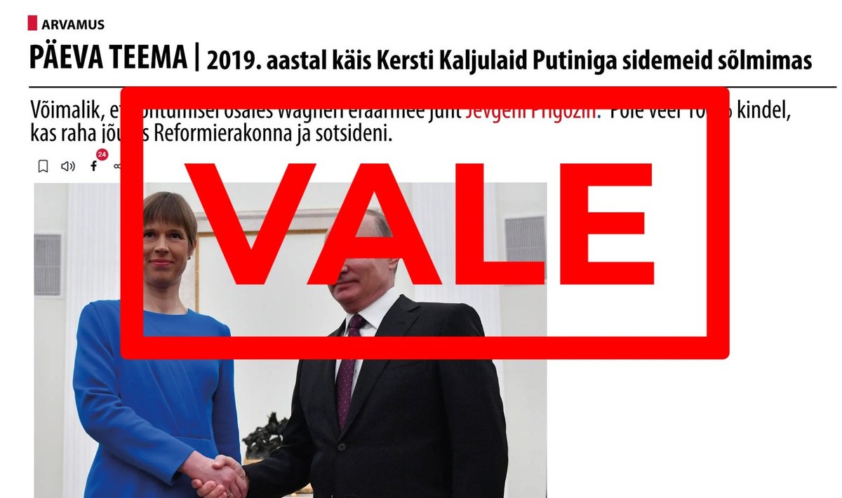 Facebookis levib võltsitud EPL-i artikkel.