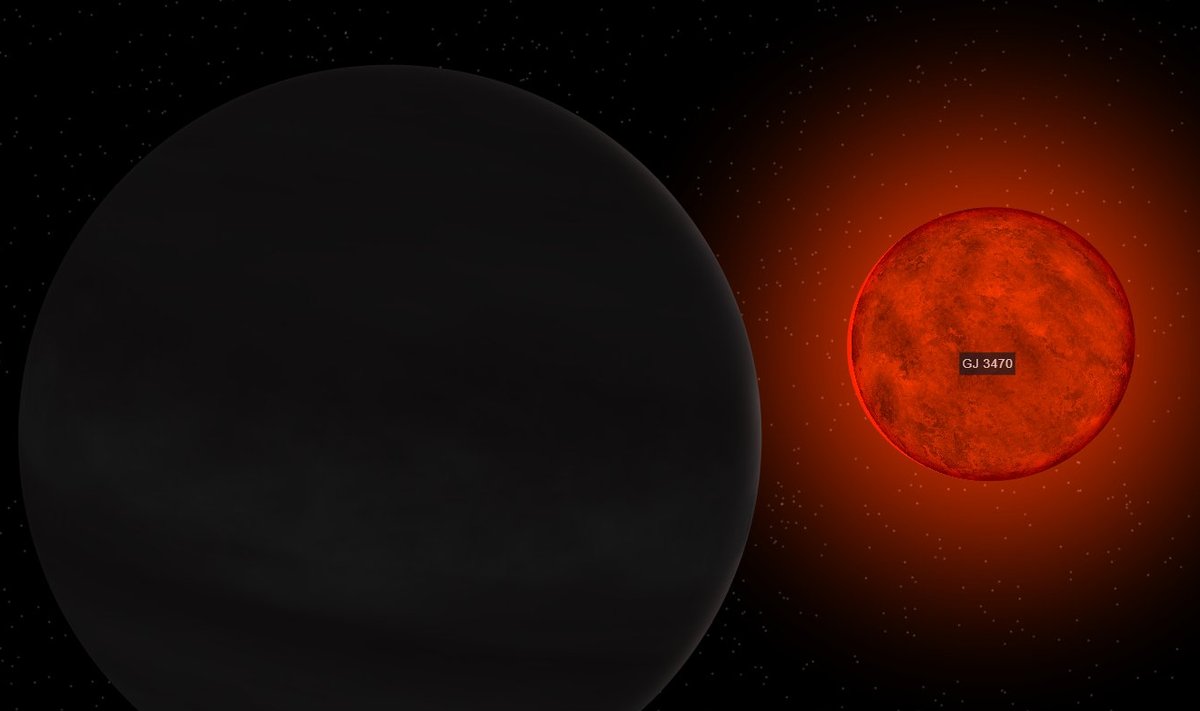 Gliese 3470 b ja seda aurustav punane tulikuum kääbustäht