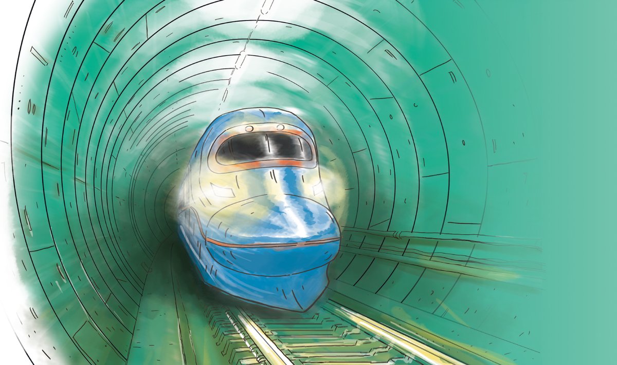 Tulevikus kihutab rong Tallinna-Helsingi tunnelis kahe pealinna vahel poole tunniga.