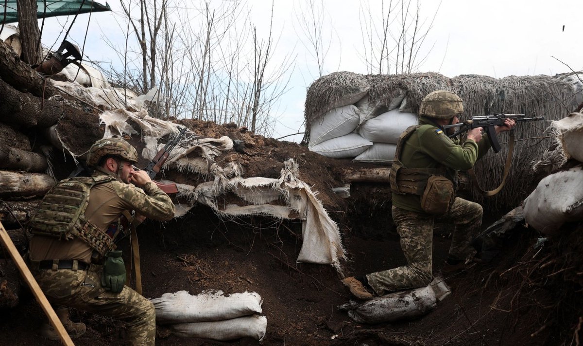 Ukraina sõdurid rindejoonel Luhanski oblastis.