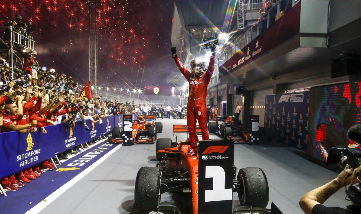 Sebastian Vettel sai üle pika aja võidurõõmu nautida.
