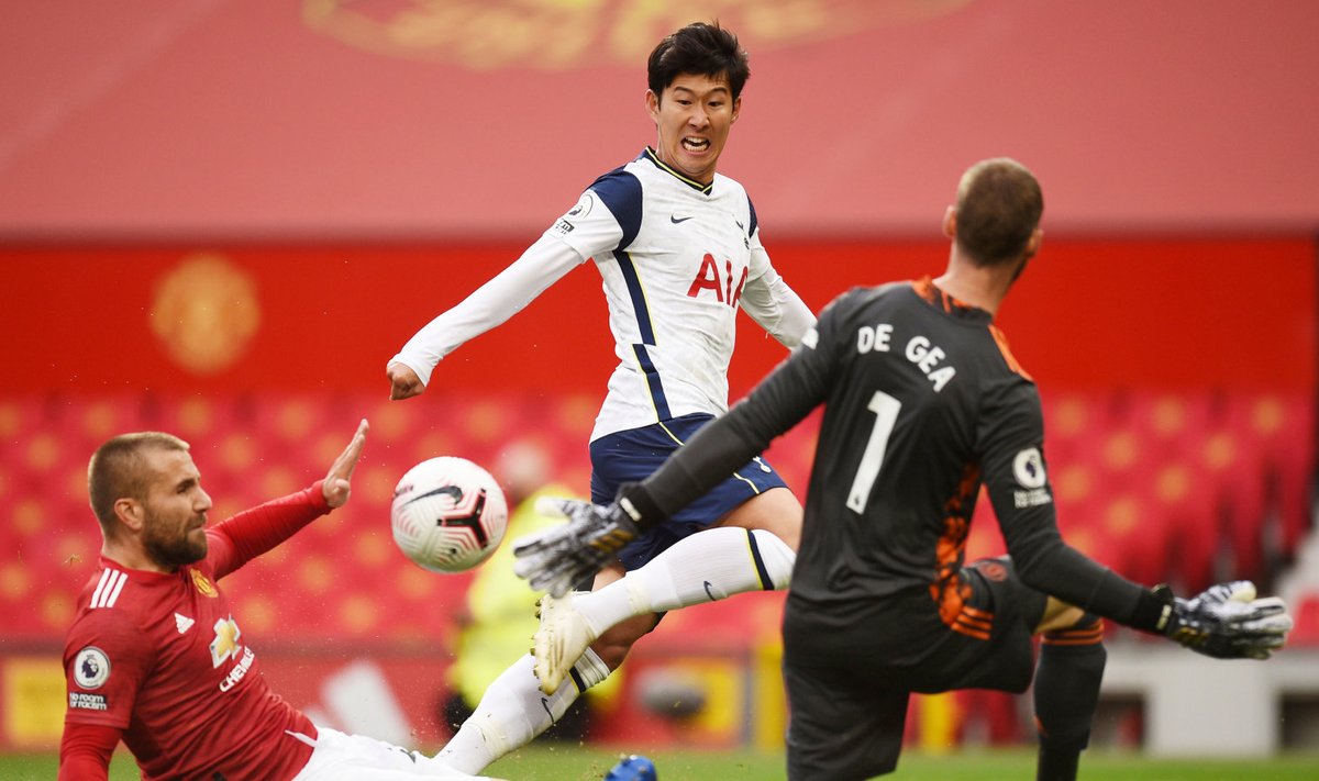 Heung-min Son lõi Unitedile kaks väravat.