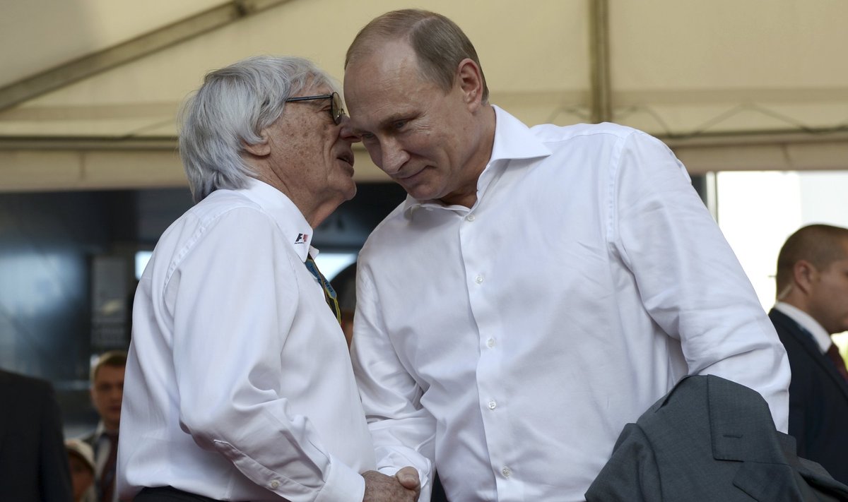 Bernie Ecclestone ja Vladimir Putin.