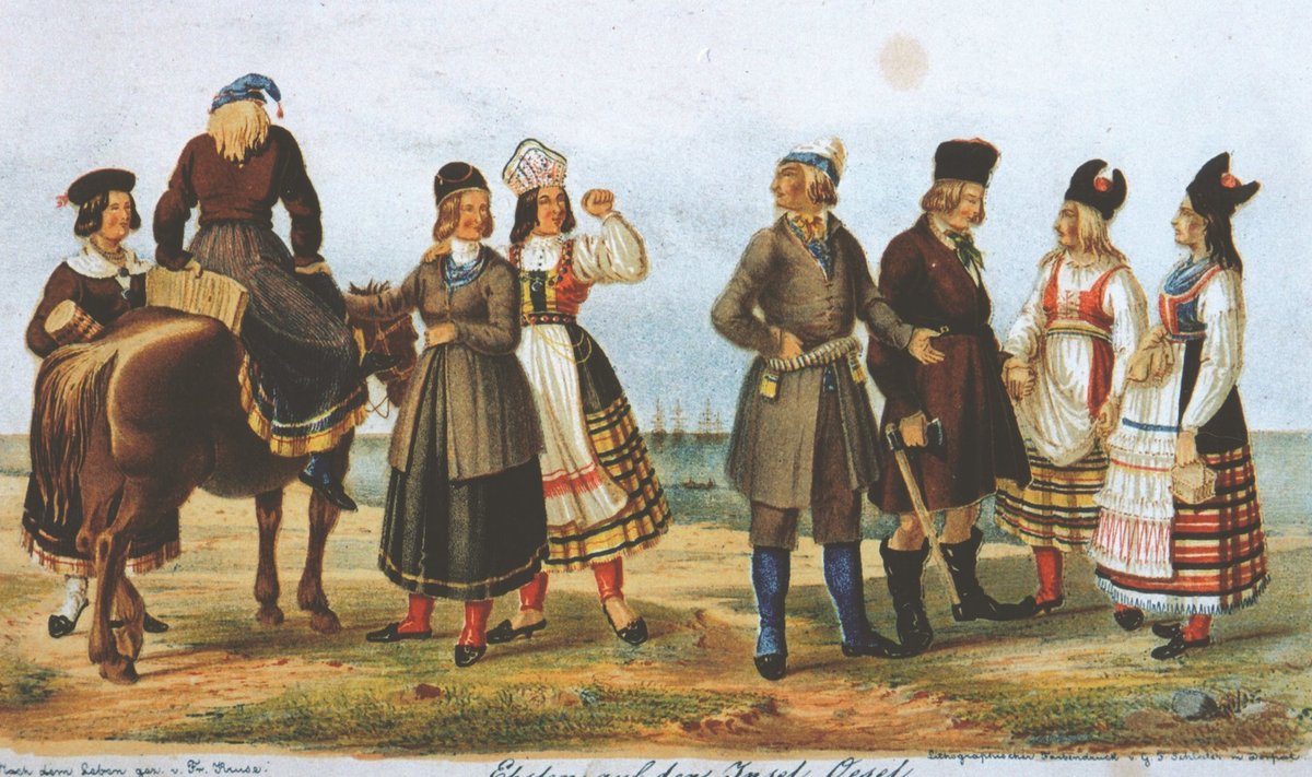Saare naised, kanged naised. F. Kruse. Necrolivonica, 1842.