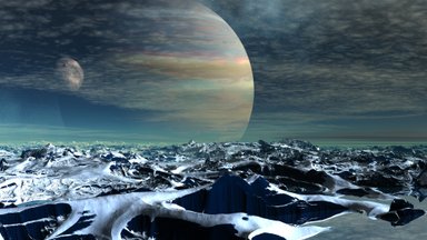 Jäätunud meri värvis Charoni pooluse pruuniks