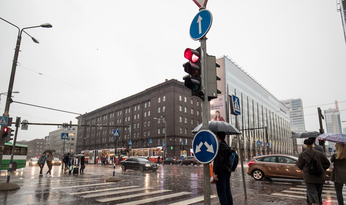 Vihmane ilm Tallinna kesklinnas