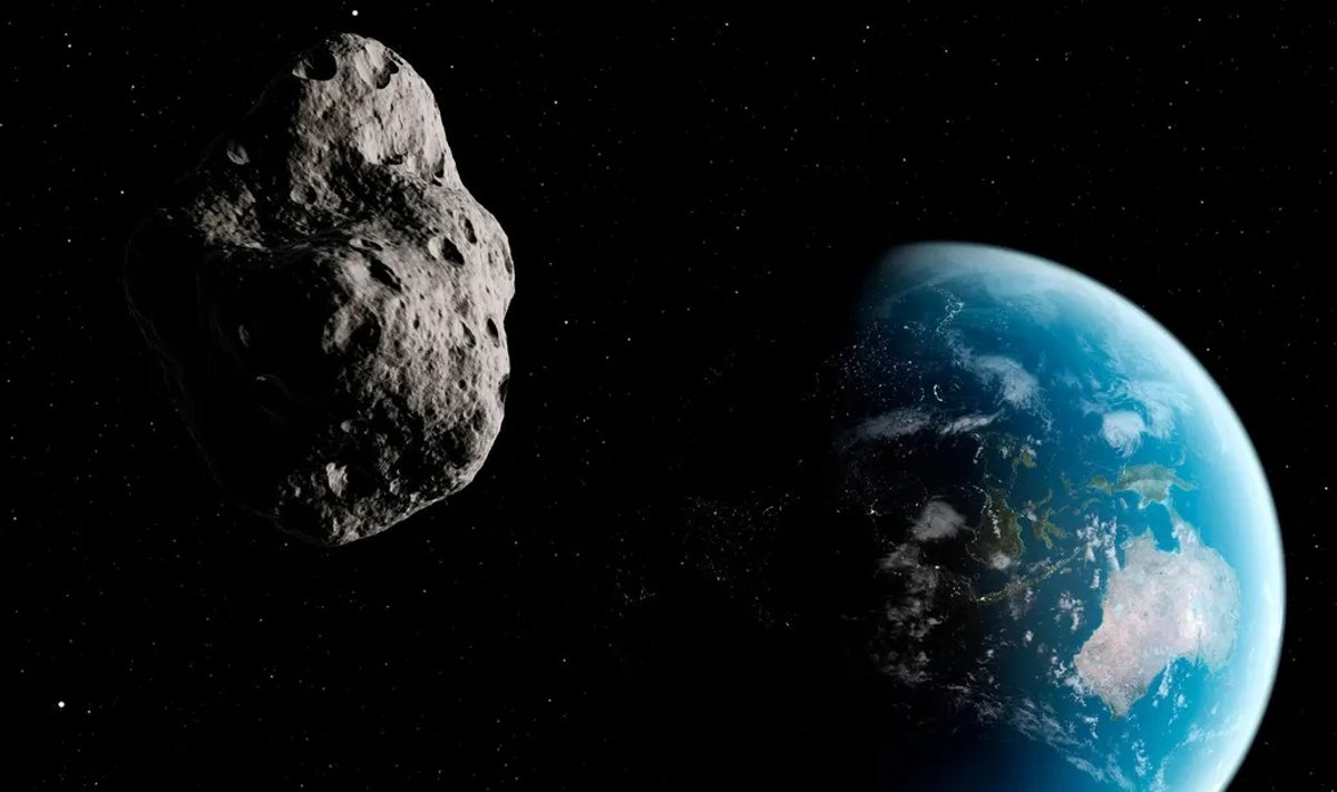 Maale lähenev asteroid