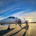 FOTOD | Tallinna-Kärdla liini uus lennuk tegi täna esimese õhusõidu