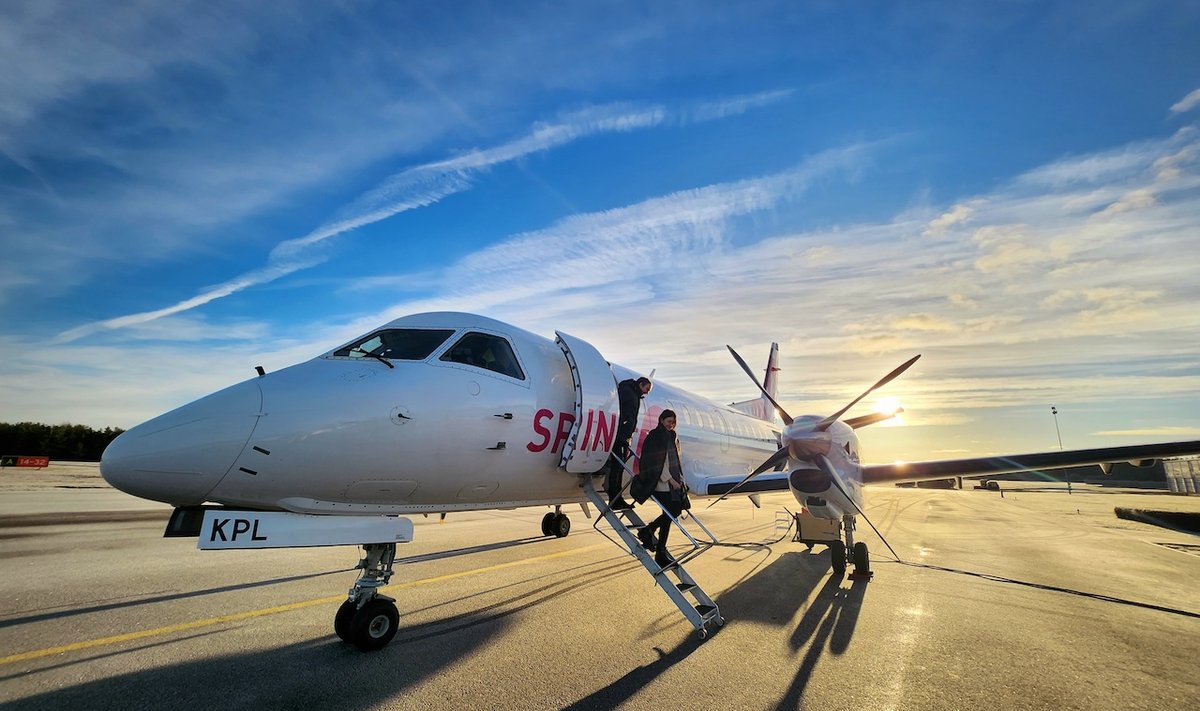 Poola firmalt Sprint Air renditud lennuk Saab 340A