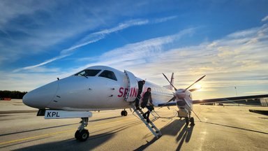 FOTOD | Tallinna-Hiiumaa liini uus lennuk tegi täna esimese õhusõidu