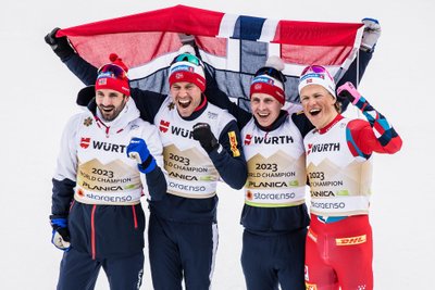 Rekordimehed. Norra koondis võitis tänavusel Planica MM-il kokku 24 medalit: 11 kuld-, kaheksa hõbe- ja viis pronksmedalit. 