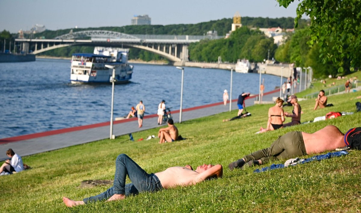 Eile päeval avanev vaatepilt Moskva jõe kaldal.
