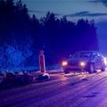 ФОТО: пьяный водитель мопеда спровоцировал на шоссе Таллинн - Тарту аварию