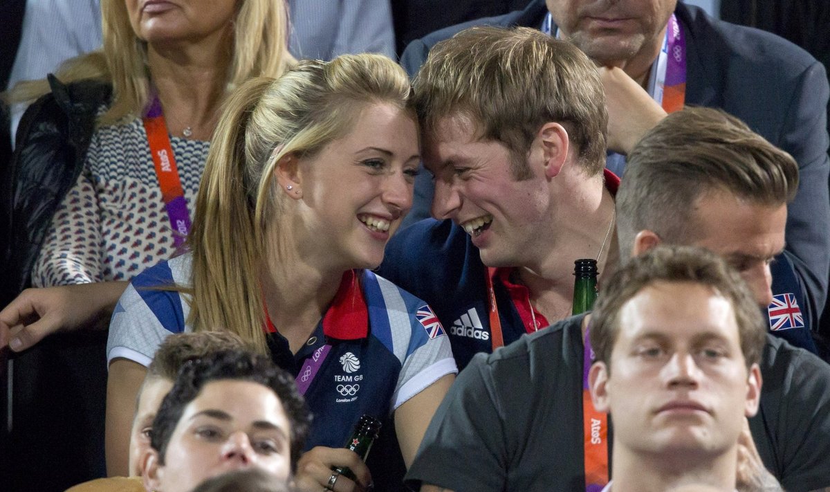 Laura Trott ja Jason Kenny üksteise seltskonda nautimas