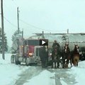 VIDEO: Tursked ratsud sikutasid kütuserekka lumehangest välja!