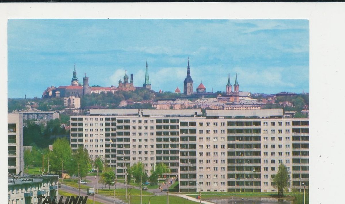 Vaade üle Mustamäe vanalinnale 1980. aasta paiku.