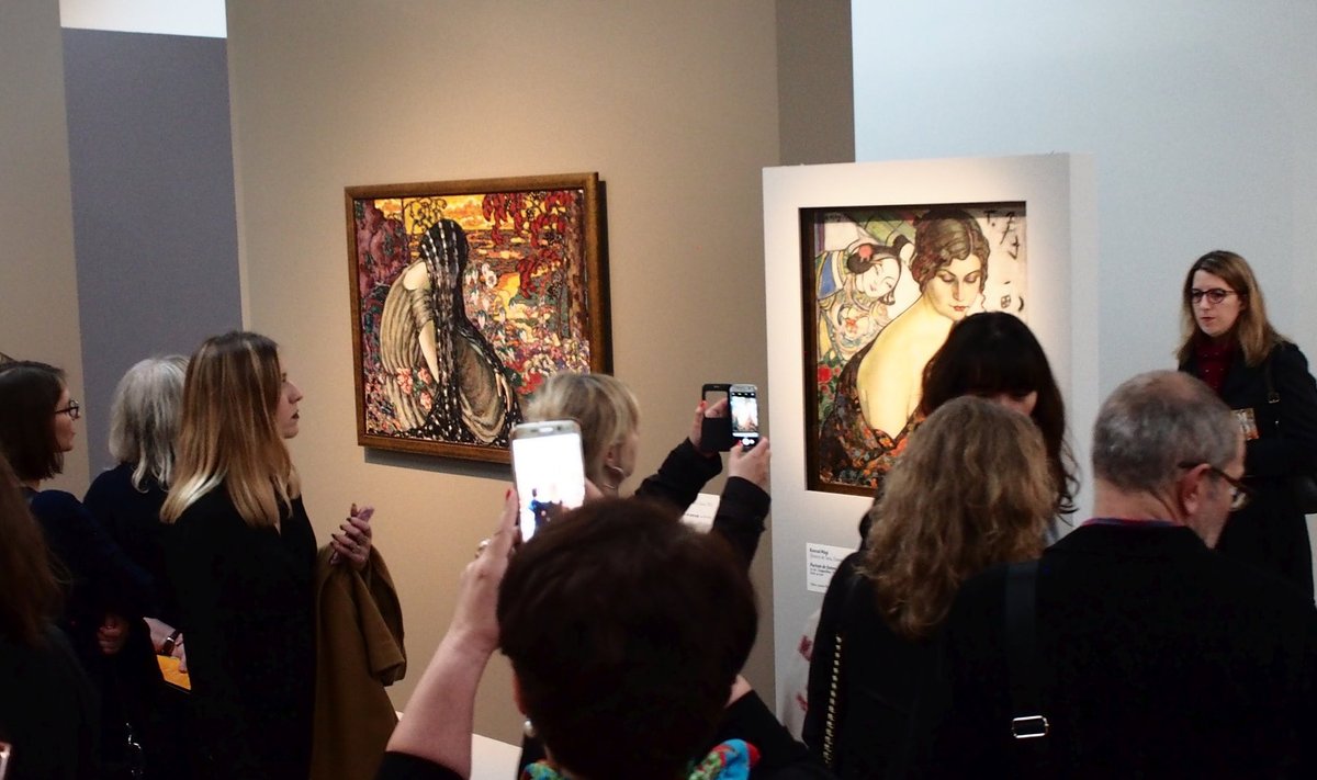 EESTI KUNSTI KLASSIKA PARIISIS: Konrad Mägi maalid „Meditatsioon“ (vasakul) ja „Naise portree“ Orsays, 1986. aastal endises raudteejaamas avatud kunsti­muuseumis, mis on üks Euroopa suurimaid.