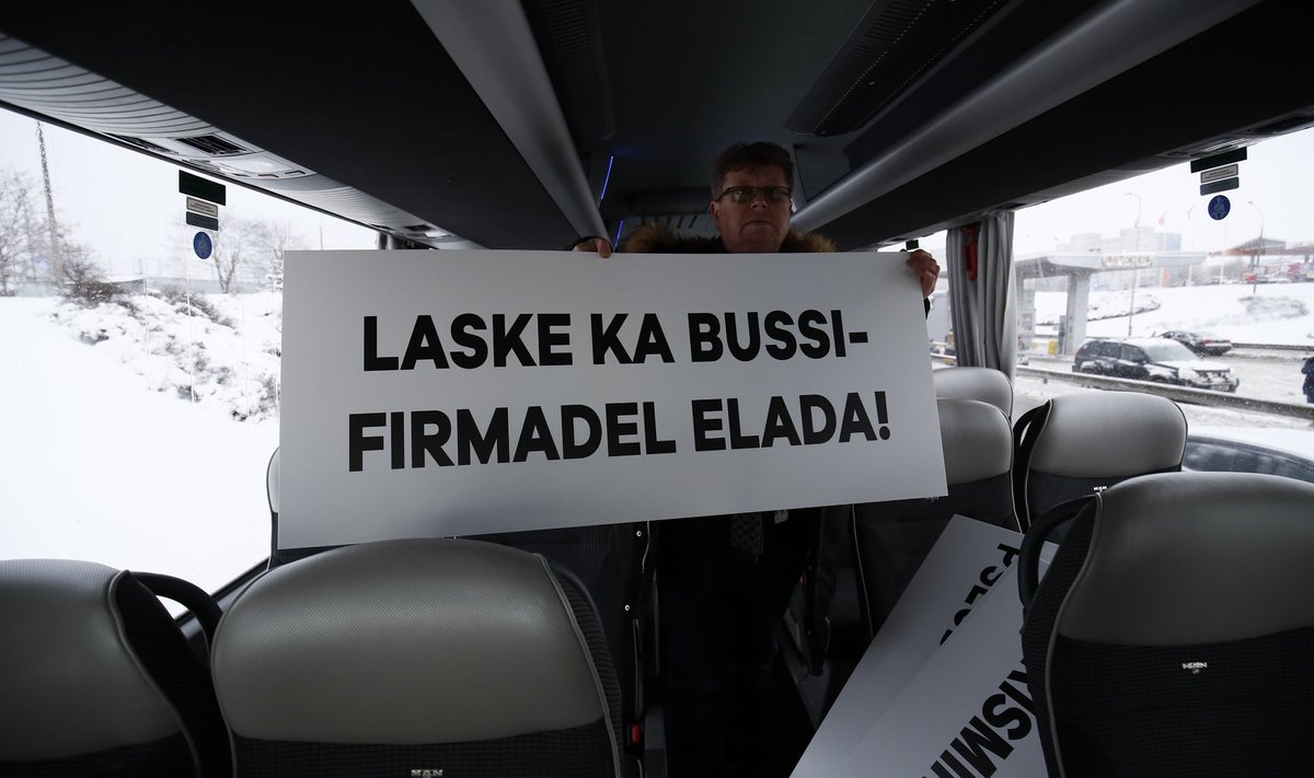 bussiettevõtete protest
