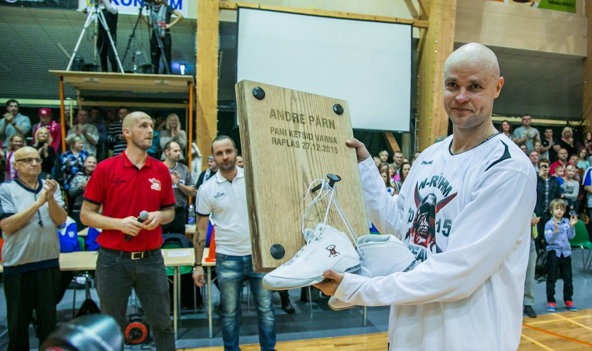 Andre Pärn 2015. aastal lahkumismängus.