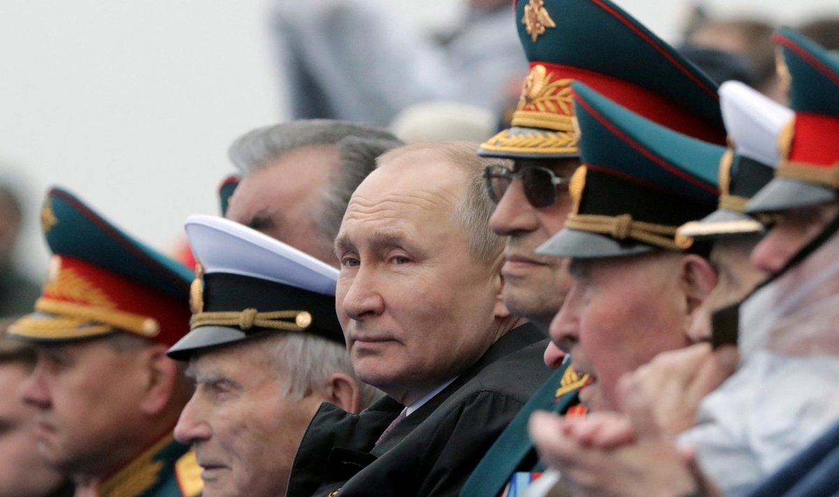 Vene riigipea möödunud aasta 9. mail Moskvas Punasel Väljakul. 
