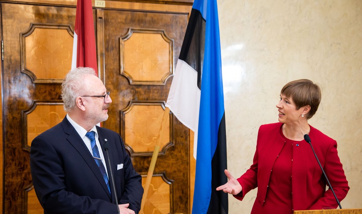 Läti ja Eesti presidendid Tallinnas.