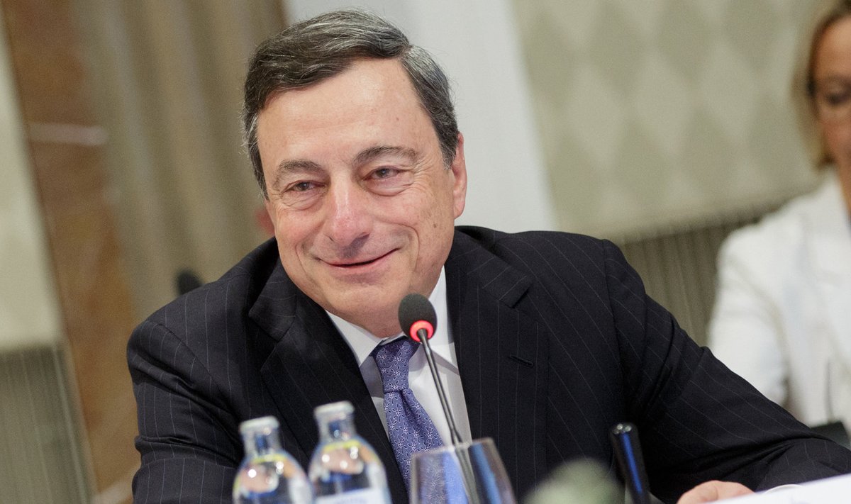 Euroopa Keskpanga president Mario Draghi tänasel istungil.