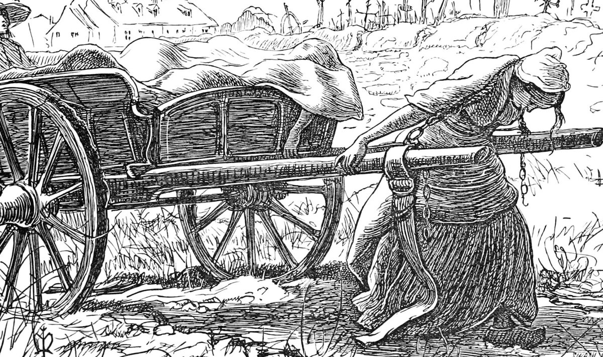 Illustratiivse tähendusega pilt katkuaja raskustest (pilt: Wikimedia Commons /  John Everett Millais' joonistus aastast 1861)