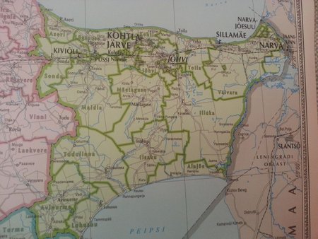 Ida-Virumaa kaart
