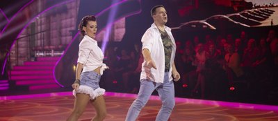 Kristina Tarmet ja Jüri Ratas saates "Tantsud tähtedega"