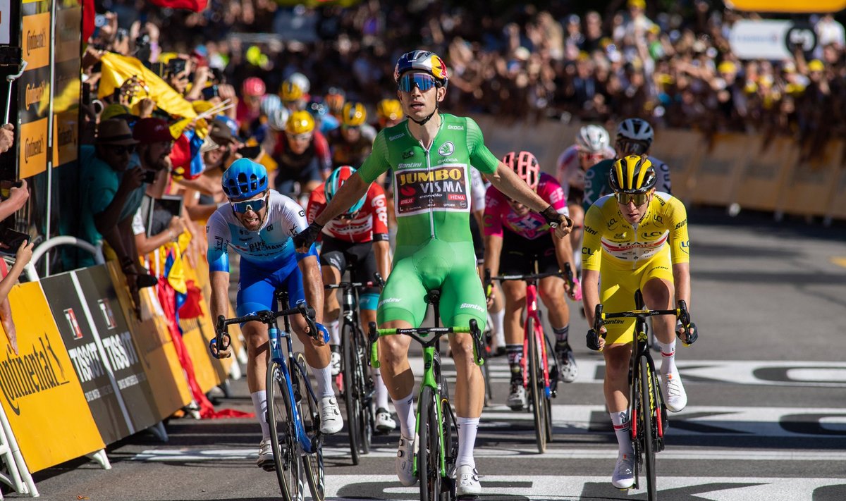 Wout van Aert võitis Tour de France'il teise etapi.