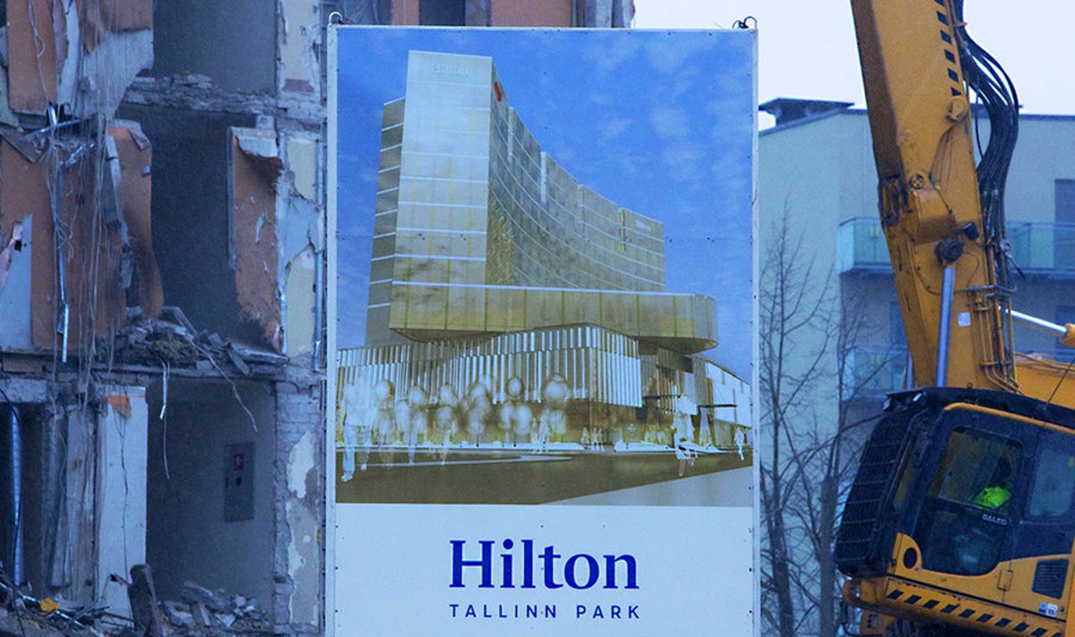 Maatasa: 1969. aastal valminud Park hotelli asemele kerkib 2015. aastaks Hiltoni hotellikompleks.
