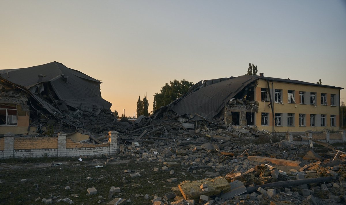 Purustatud kool Donetski oblastis, 30. augustil.