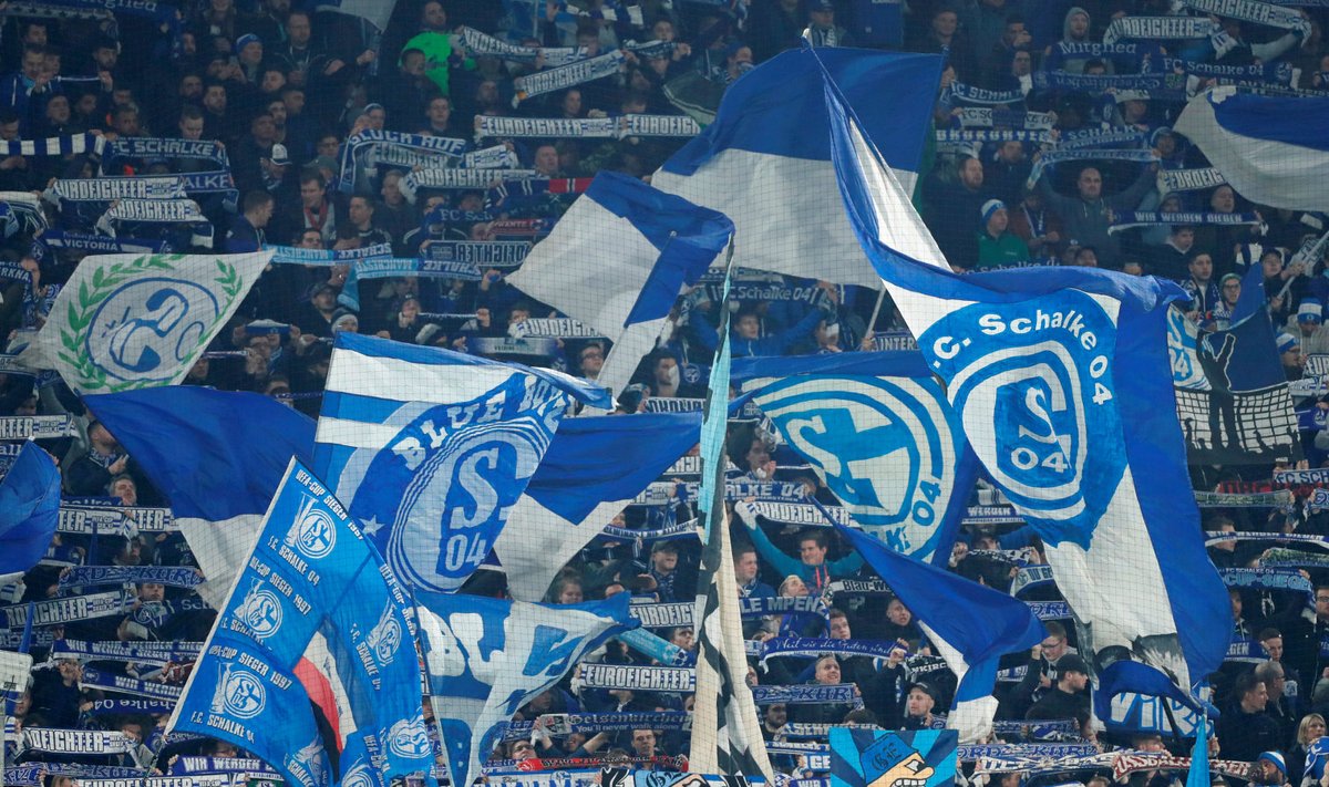 Schalke fännid kolmapäevasel mängul.