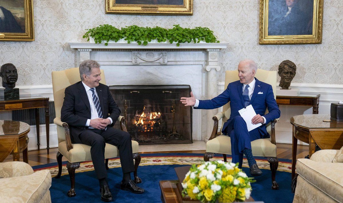 Presidendid Sauli Niinistö ja Joe Biden kohtusid Valge Maja ovaalkabinetis.