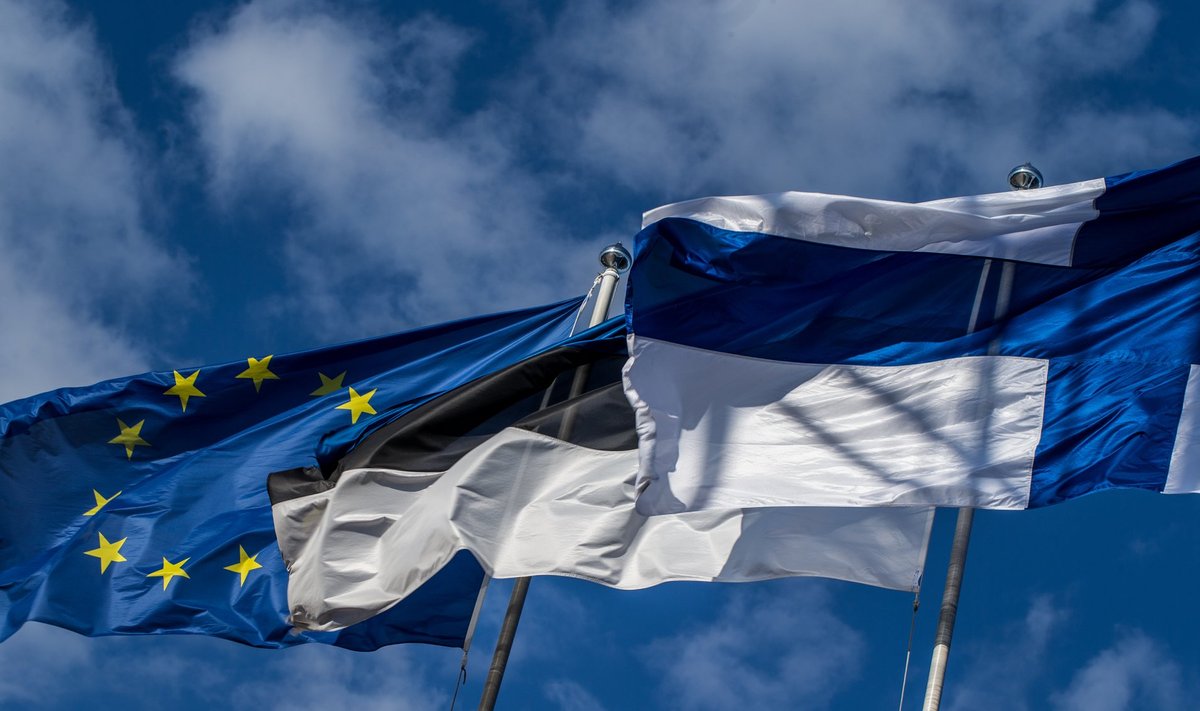 Soome, Eesti ja ELi lipud