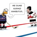 Olümpia karikatuur | Põhja-Ameerika meeskonnad olid jäähokis hambutud